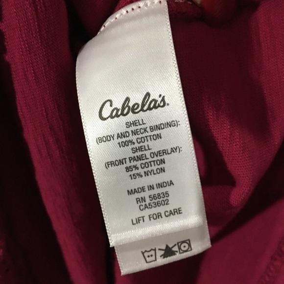 CABELA’S long sleeve lace front top fuchsia - Picture 4 of 6